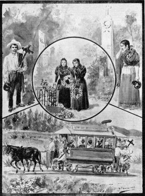 Costumbres del día de muertos (Yzaguirre, L., en El Mundo, noviembre de 1895).