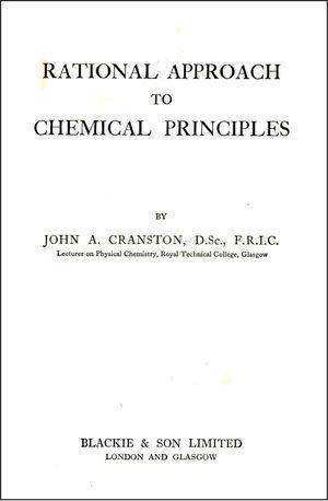Title page to Cranston's 1947 text, Rational Approach to Chemistry.