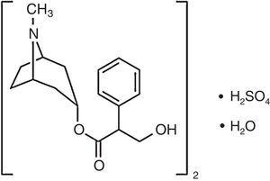 Estructura molecular del sulfato de atropina.