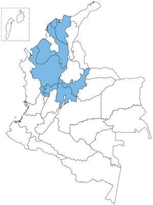Regiones participantes en el Registro Nacional de EII.