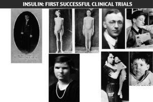 Compiled group of photographs of various patients successfully treated at the early insulin period.