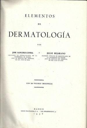 Title page of the dermatology textbook, showing the publisher and date of publication.
