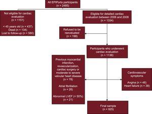 Flowchart of EPIPorto cohort study participants who were included in this study. LVEF, left ventricular ejection fraction.