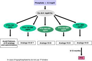 Algorithm for treatment in dialysis IV.