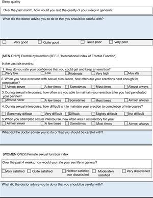 Checklist, for patients.