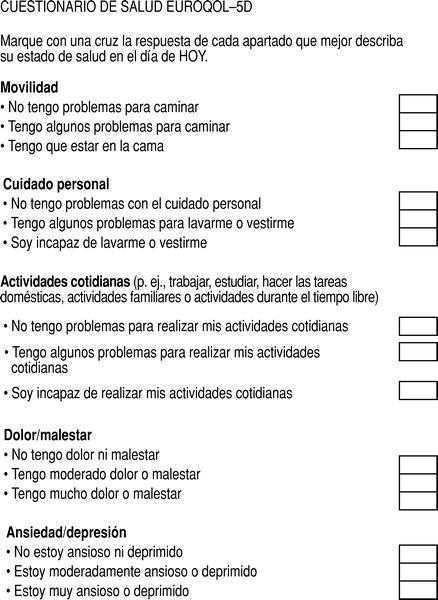 El Euroqol 5d Una Alternativa Sencilla Para La Medicion De La Calidad De Vida Relacionada Con La Salud En Atencion Primaria Atencion Primaria