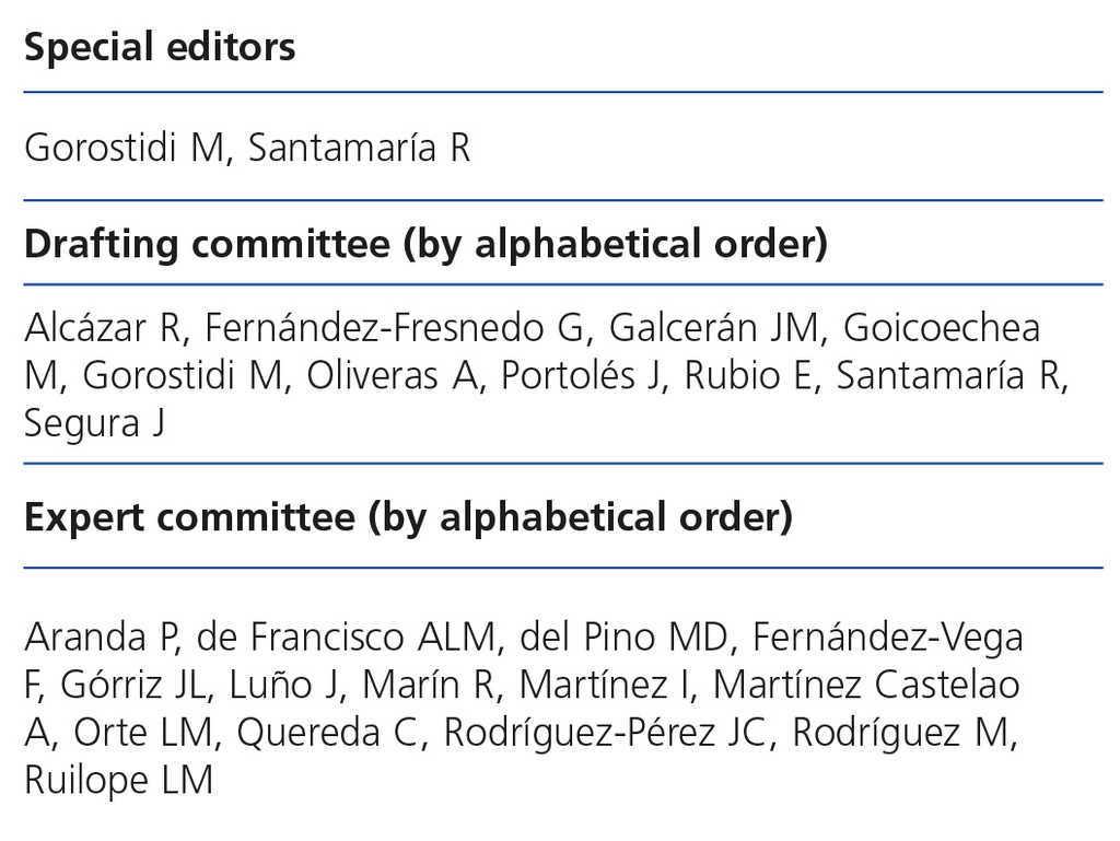 Spanish Society Of Nephrology Document On Kdigo Guidelines For The Assessment And Treatment Of Chronic Kidney Disease Nefrologia