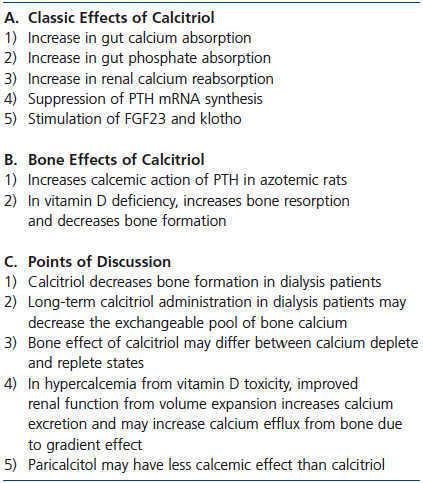 Serum Calcium And Bone Effect Of Pth Phosphate Vitamin D And Uremia Nefrologia