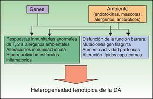 Etiopatogenia de la dermatitis atópica (DA).