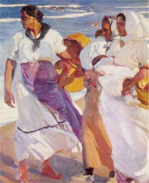 Valencian fisherwomen (1915).