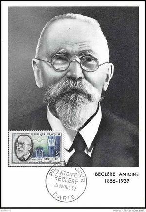 Estampilla francesa conmemorativa de Antoine Béclère (1957), considerado el padre de la radiología francesa.