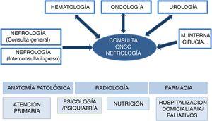 Abordaje multidisciplinar de la consulta de onconefrología.