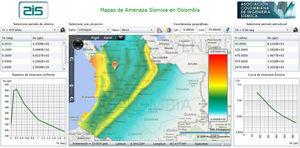 Visualización en línea de los resultados de la amenaza sísmica para Colombia.