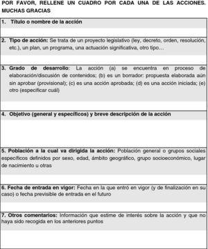 Cuestionario para recoger la información sobre las políticas no sanitarias planificadas por los departamentos para la octava legislatura del Gobierno Vasco, 2005-2009.