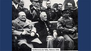 Conferencia de Yalta (febrero 1945). Los tres padecían arteriosclerosis cerebrovascular.