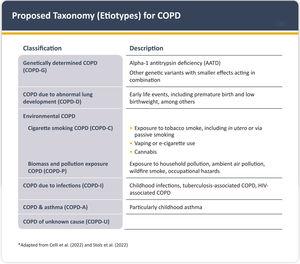 Proposed taxonomy (etiotypes) for COPD. Reproduced with permission from www.goldcopd.org.