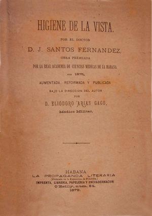 Higiene de la vista, de J. Santos Fernández (1879).