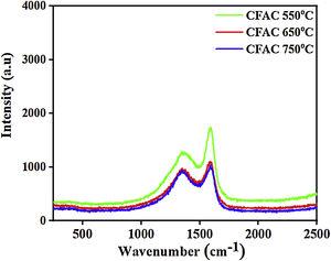 Raman spectra of CFAC samples.