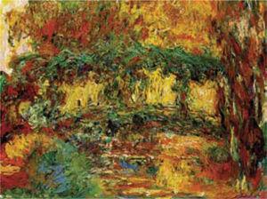 Claude Monet, después de desarrollar catarata. En 1915 escribe: “los colores ya no tienen la misma intensidad para mí … los rojos empiezan a verse turbios … mi pintura se está volviendo más y más oscura”