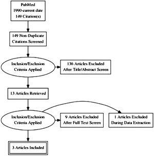 Flow chart indicating an example of the selection process for the selected studies.