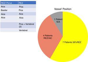 Frequency of the different neurovascular conflict sites in our series. REZ, root entry zone; IAC, internal auditory canal; N/A, non-arterial conflict (vein).