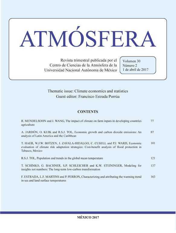 Characterizing And Attributing The Warming Trend In Sea And Land Surface Temperatures Atmosfera