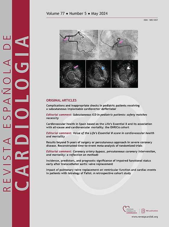 Long-Term Follow-Up of Patients with Proximal Left Anterior Descending Coronary Artery Stenosis Treated with Stent | Revista Española de Cardiología