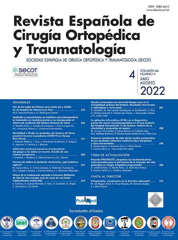 Revista Española De Cirugía Ortopédica Y Traumatología | Revista ...