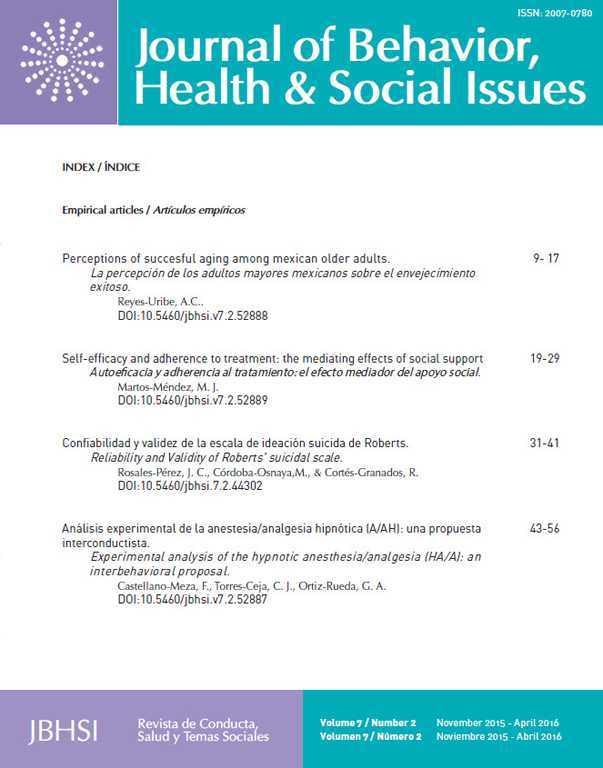 Journal Of Behavior, Health & Social Issues | Journal Of Behavior ...