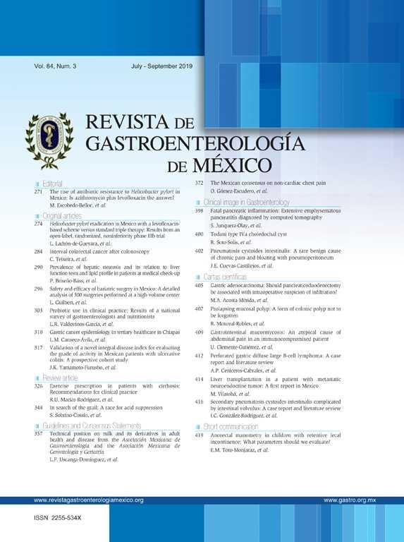 Revista De Gastroenterología De México