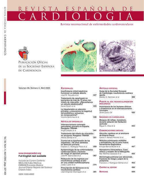 Revista Española De Cardiología