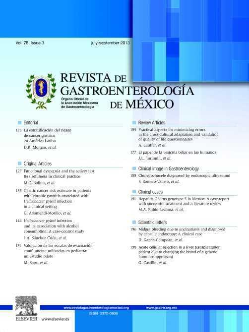 Revista De Gastroenterología De México